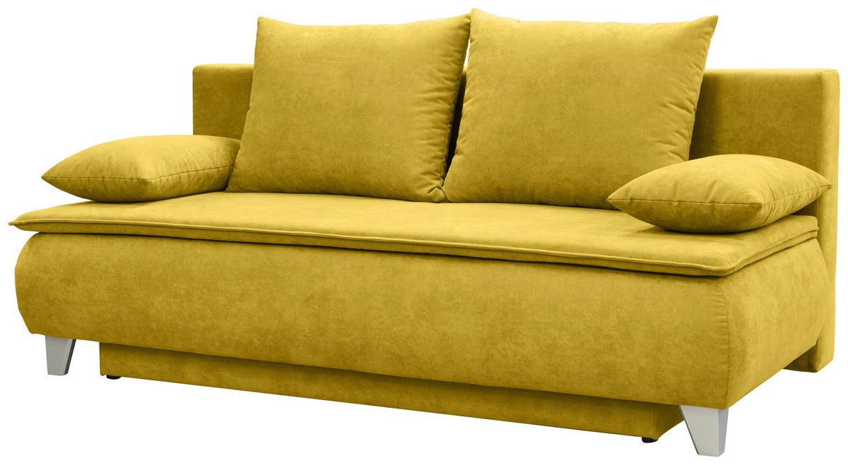 Canapea extensibilă MONA - galben, Modern, textil (208/100/106cm) - Modern Living