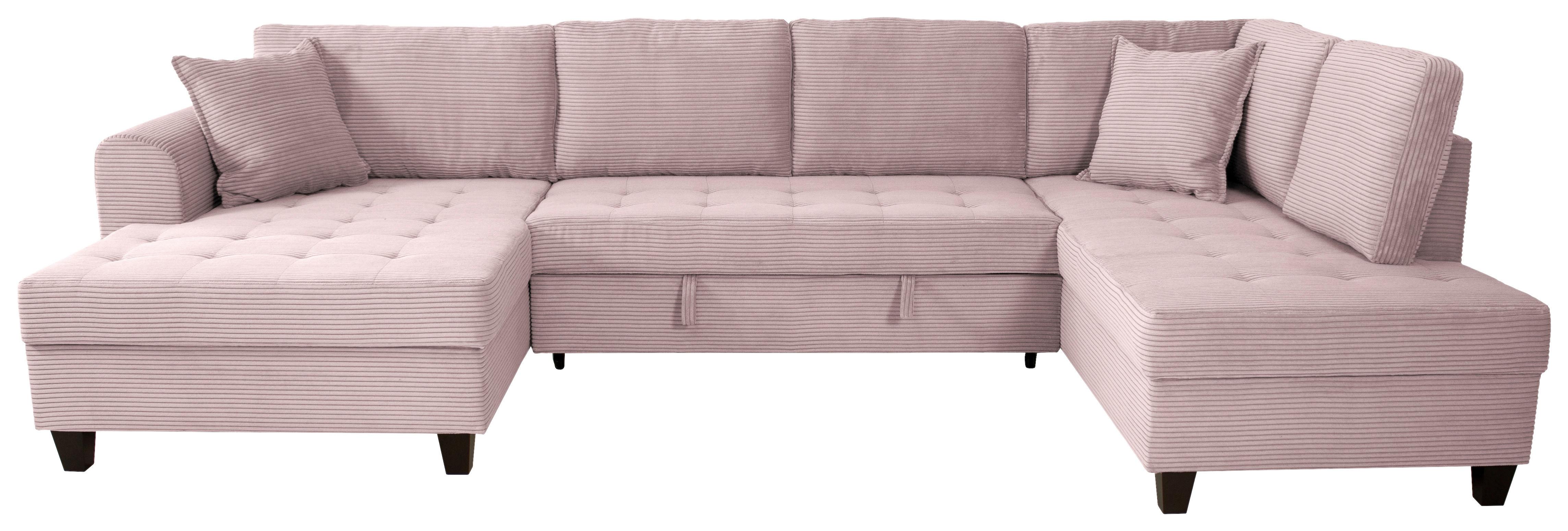 Canapea modulara MORITZ - roz, Trend, textil (155/324/178cm) - Modern Living
