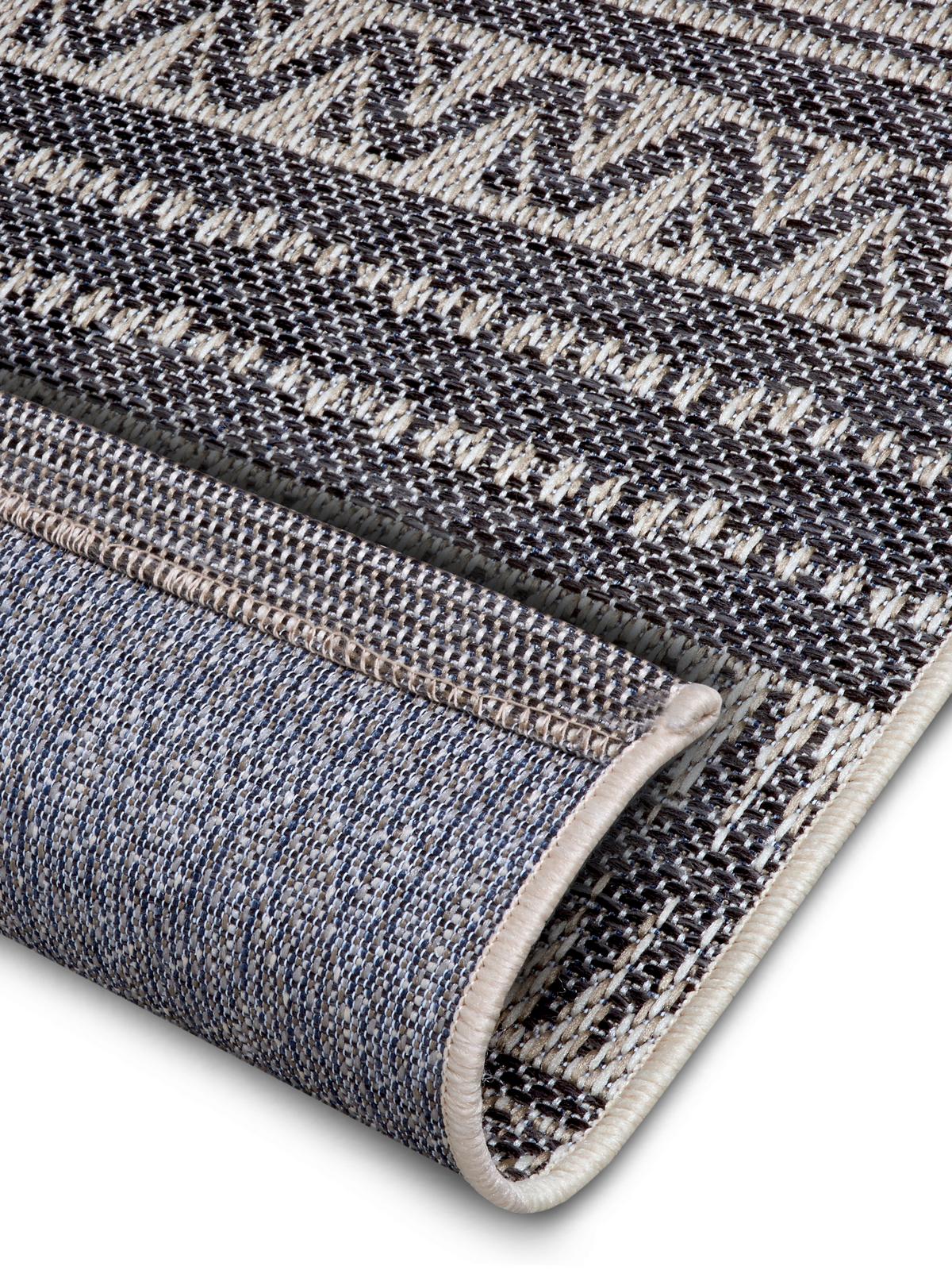 Outdoorteppich Noble Grau/Beige ca. 63x120cm - Beige/Grau, Design, Kunststoff (63/120cm)