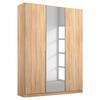 DULAP USI ROTATIVE ALABAMA - stejar Sonoma/argintiu, Modern, material pe bază de lemn (136/229/54cm) - Modern Living