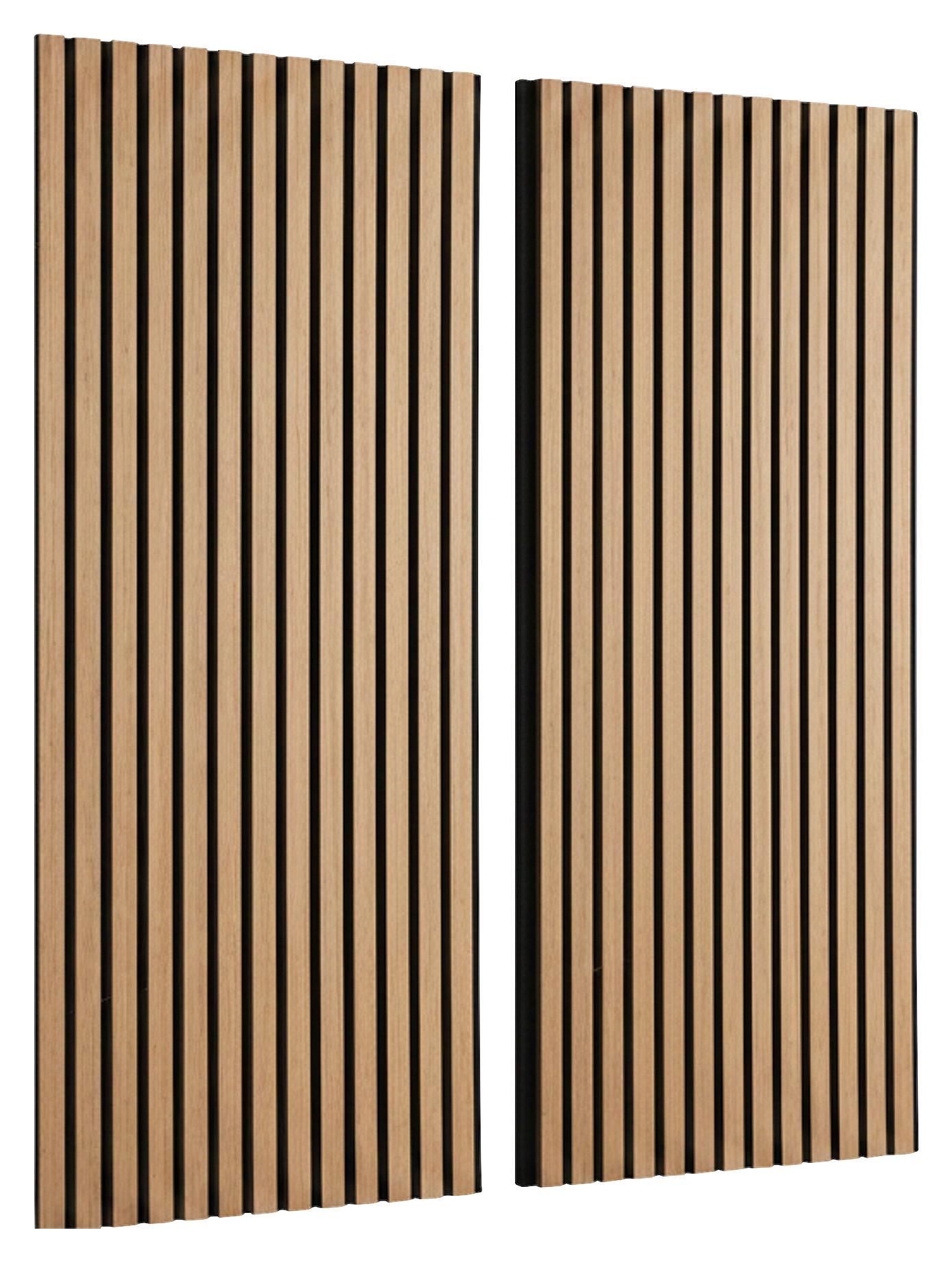 Akusztikus Fali Panel 2db-Os Szett Grace - tölgyfa színű/fekete, Modern, faalapú anyag/textil (60,5/120/2,2cm) - Best Price