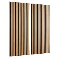 Akustikpaneel Grace In Schwarz/eiche Furniert 2er Set - Eichefarben/Schwarz, Modern, Holz/Holzwerkstoff (60,5/120/2,2cm) - Mömax