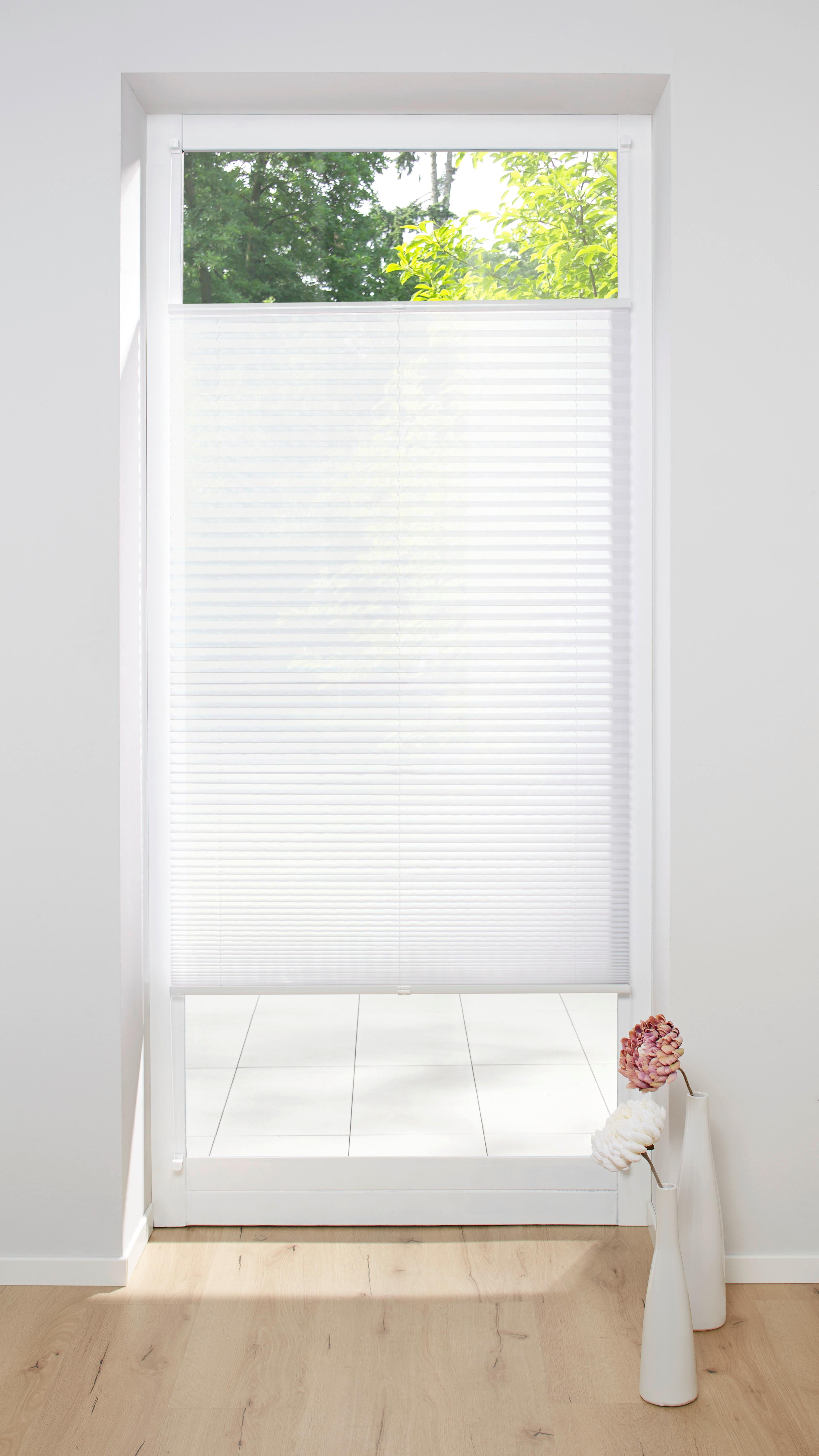 Plissee Light in Weiss ca. 90x210cm - Weiss, Textil (90/210cm) - Premium Living