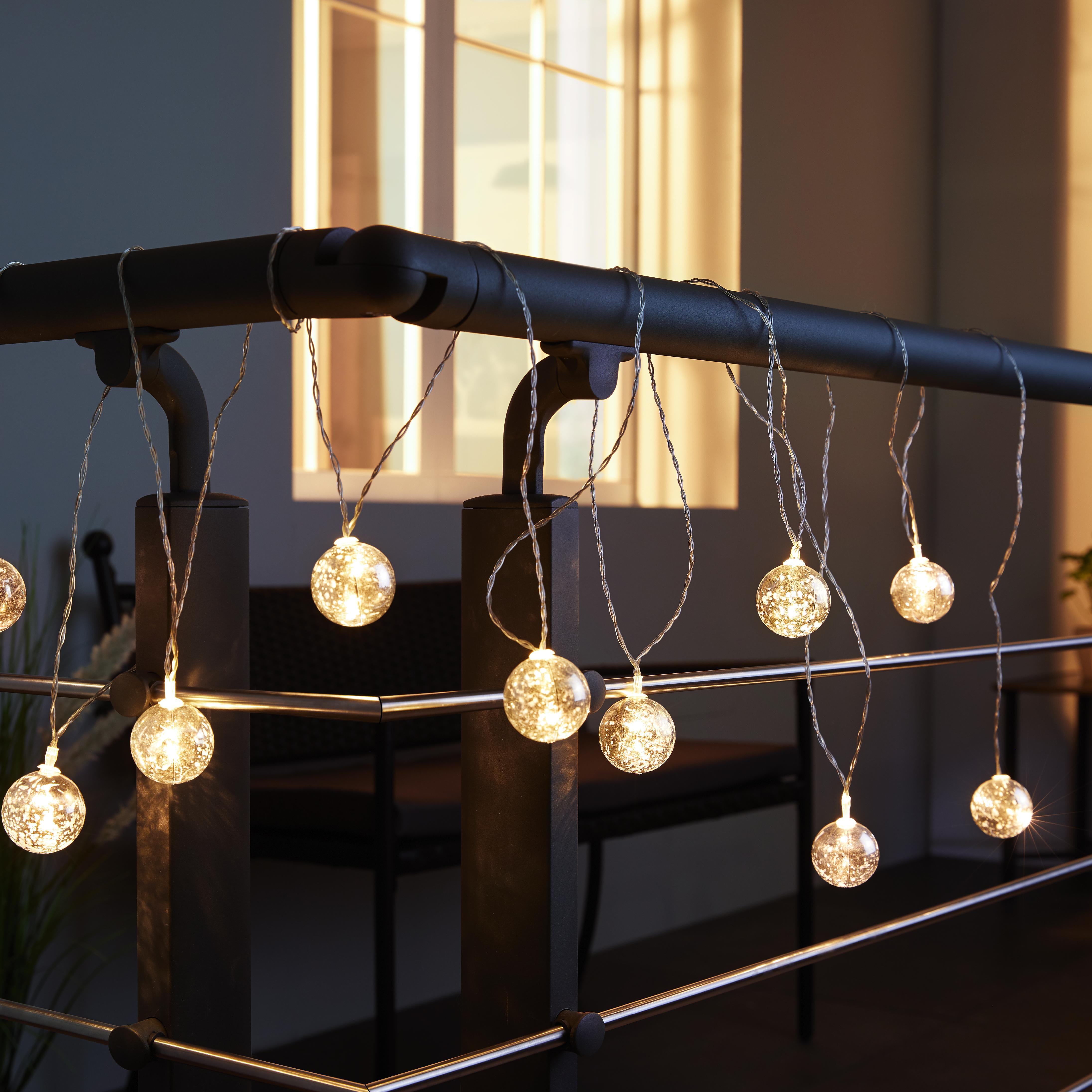 Lichterkette Noelia mit 10 Lichtern L ca. 480 cm - MODERN, Kunststoff (480cm) - Bessagi Home