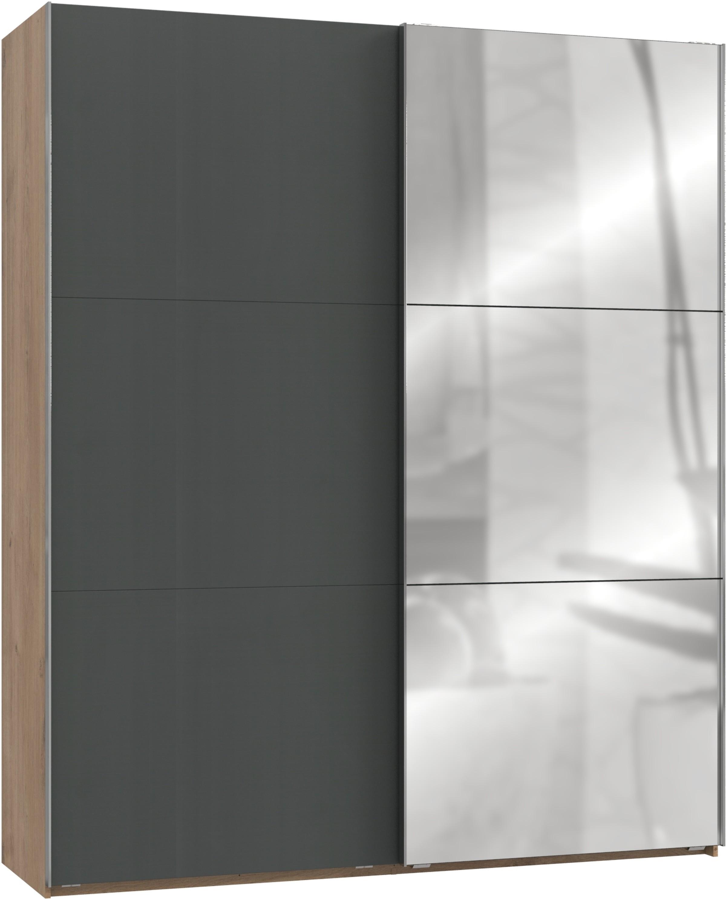 Ormar S Kliznim Vratima Level 36 A - boje grafita/boje hrasta, Moderno, drvni materijal/metal (200/236/65cm) - Modern Living