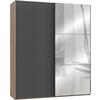 Ormar S Kliznim Vratima Level 36 A - boje grafita/boje hrasta, Moderno, drvni materijal/metal (200/236/65cm) - Modern Living
