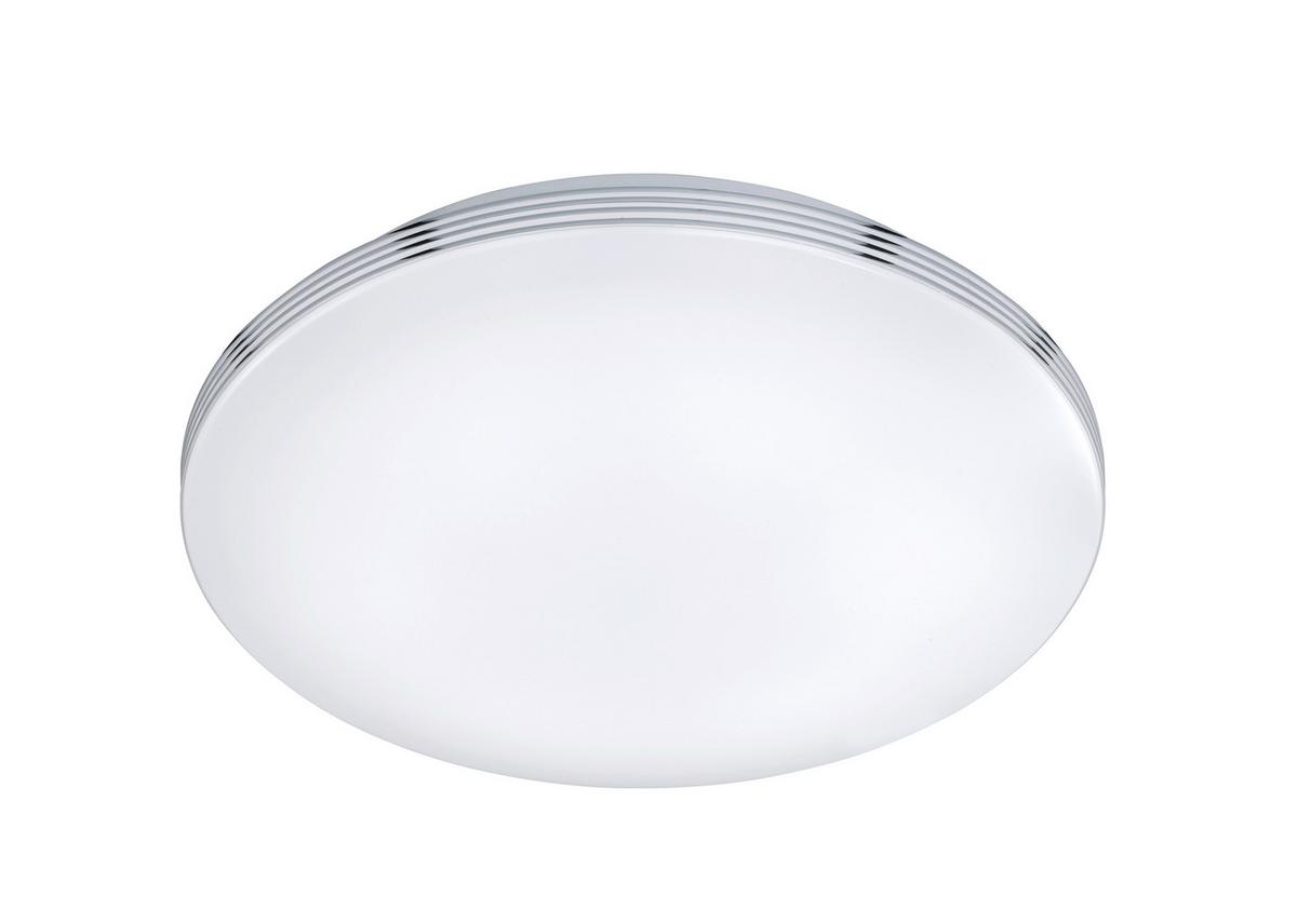 Badezimmer-Deckenleuchte Apart in Weiß/Chrom max. 24 Watt - Chromfarben/Weiß, Design, Kunststoff/Metall (41,0/10cm) - Trio Leuchten