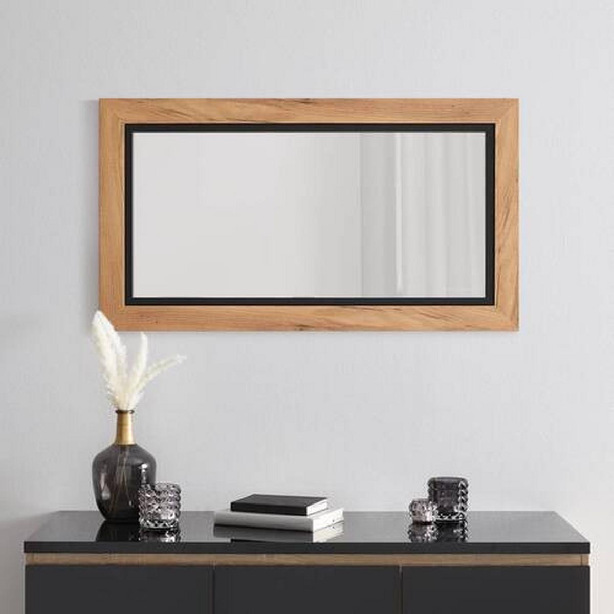 Wandspiegel Forest in Eichefarben - Eichefarben, MODERN, Glas/Holzwerkstoff (55/100cm) - Mömax