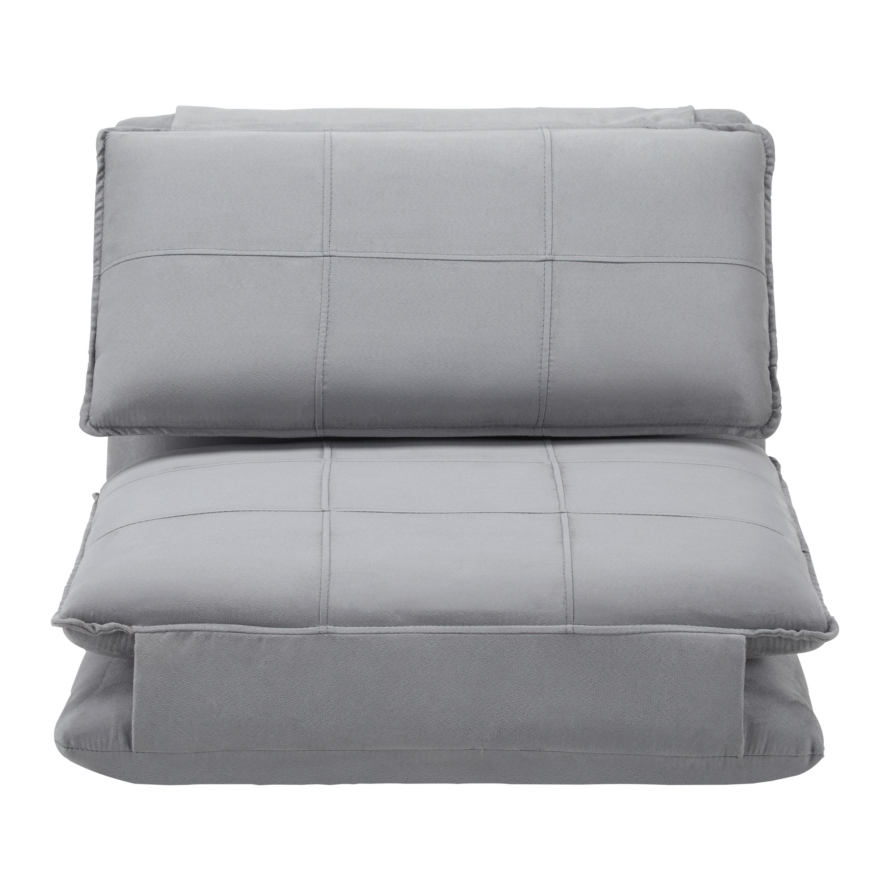 Schlafsessel Eni Grau Webstoff - Schwarz/Grau, MODERN, Kunststoff/Textil (73/56/72cm) - Bessagi Home