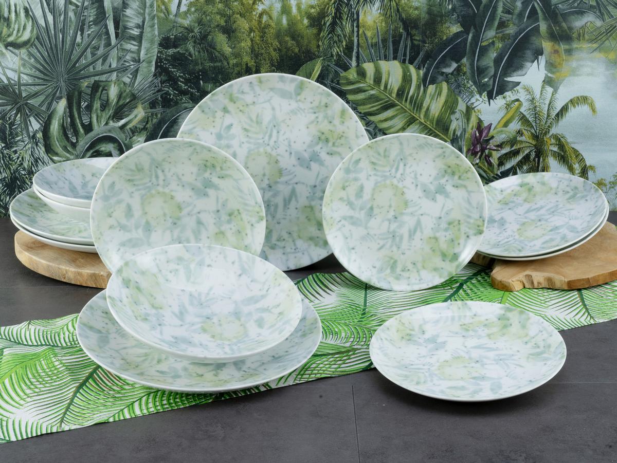 Jedilni Servis Home Tropical, 12-Delni - večbarvno, Basics, keramika - Creatable