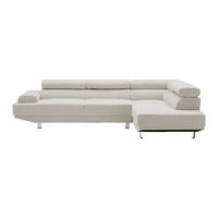 Sarokgarnitúra Emely - krém, Modern, textil/fa (267/70/195cm) - Bessagi Home