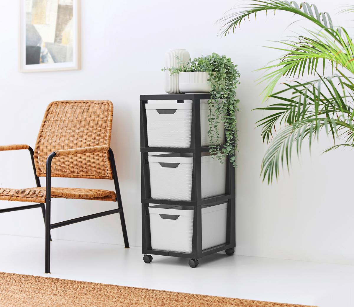 Rollcontainer Rotho Weiß - Weiß, Kunststoff (30/35/37cm)