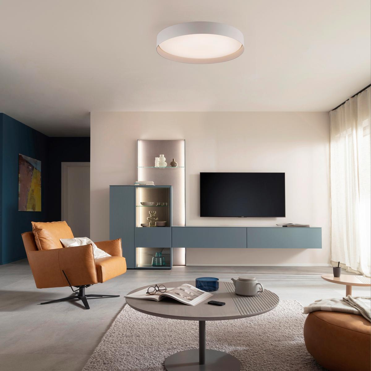 LAMPA SUFITOWA LED 14595-39 TAVOLI - kolor piaskowy, Konventionell, tworzywo sztuczne/metal (49/49/7.3cm) - Schöner Wohnen
