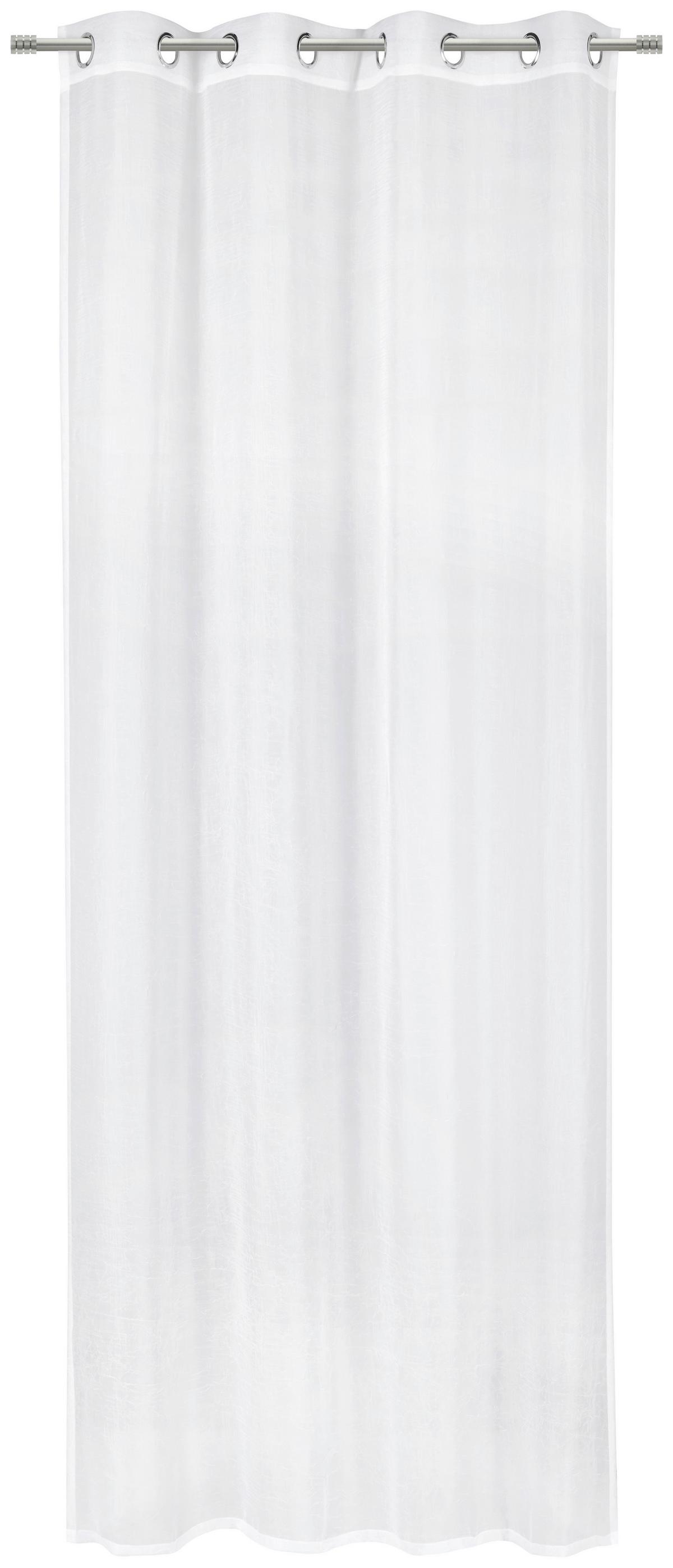 ZASŁONA NA PRZELOTKACH CRASH - biały, Basics, tkanina (135/245cm) - Boxxx