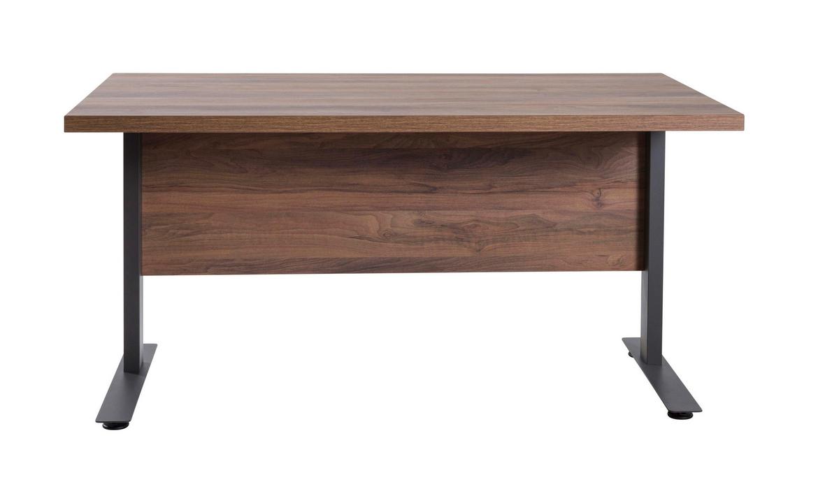 Radni Sto Rilega - boja orahovog drveta/antracit, Moderno, metal/pločasti materijal (150/75/80cm) - Modern Living