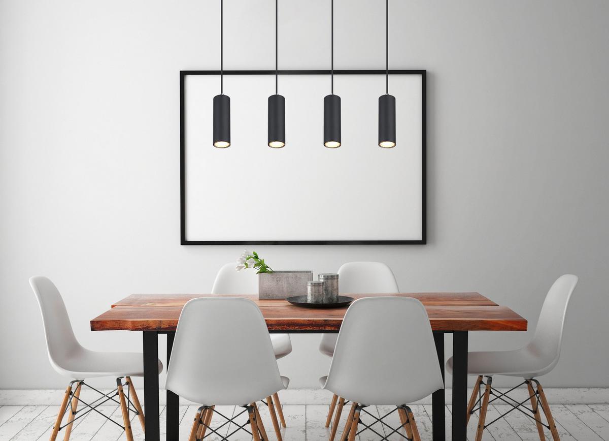 Hängeleuchte Robby max. 35 Watt - Schwarz, Design, Metall (65/6/120cm) - Globo