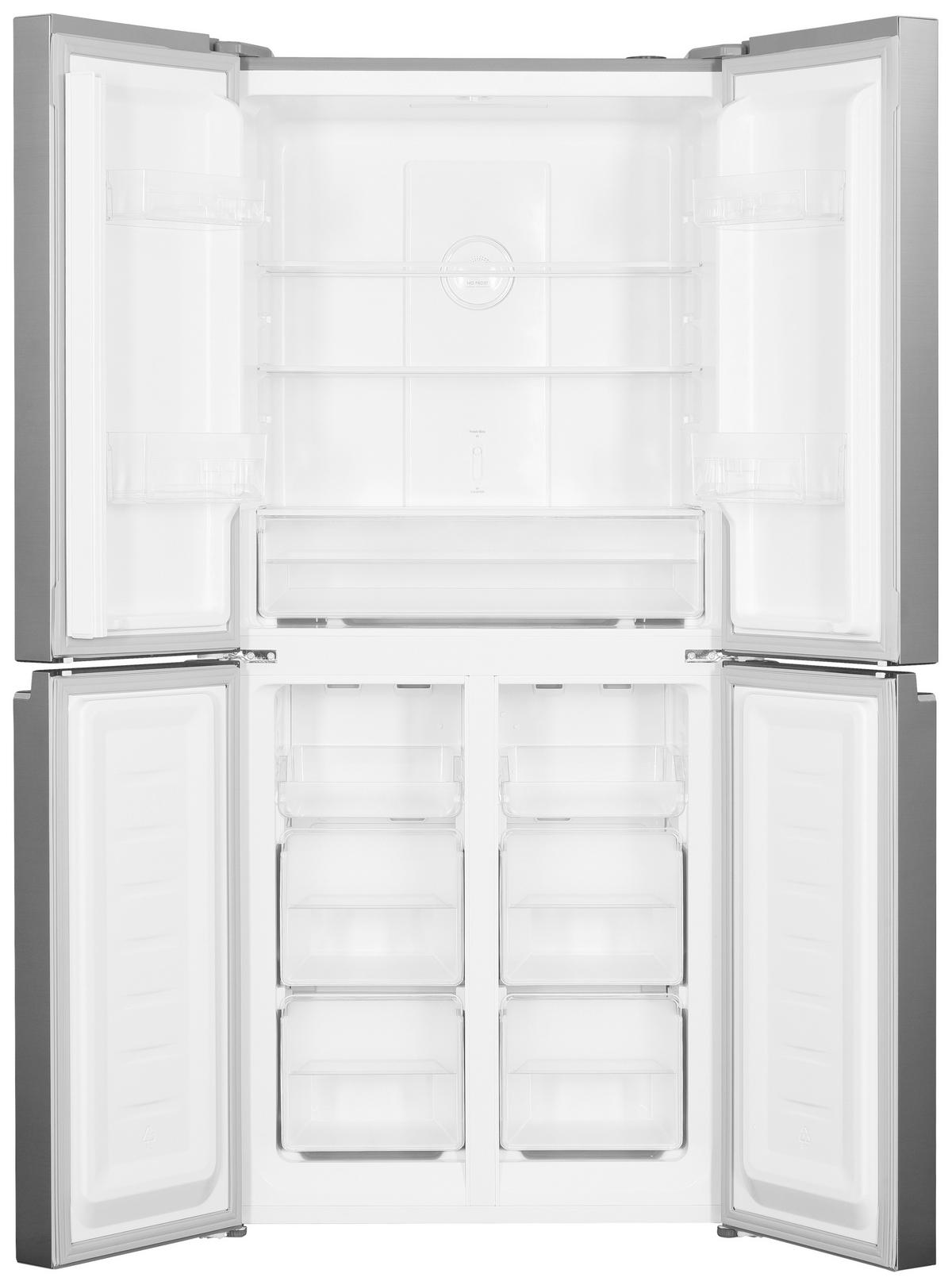 Kühl-Gefrier-Kombination W-CD 362 NFD E IX Silberfarben - Silberfarben, KONVENTIONELL, Kunststoff/Metall (79/180/62cm) - Wolkenstein