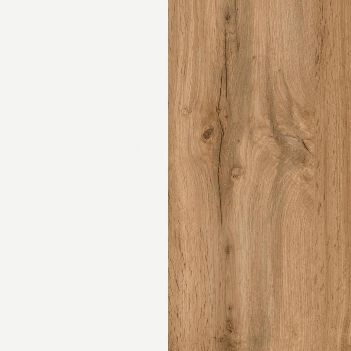Hängeschrank Varese ca. 40x79 cm Weiß/Eiche - Eiche Wotan/Weiß, MODERN, Holzwerkstoff (40/79/35cm) - Held