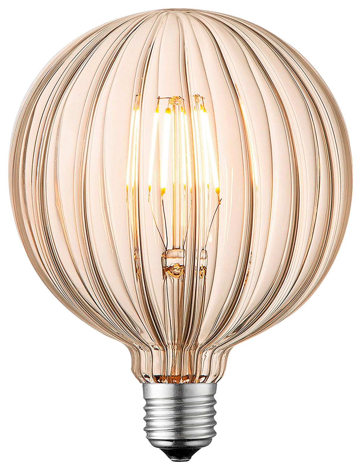 LED-Leuchtmittel Diy max. 4 Watt - Bernsteinfarben, MODERN, Glas/Metall (12,5/12,5/17cm)