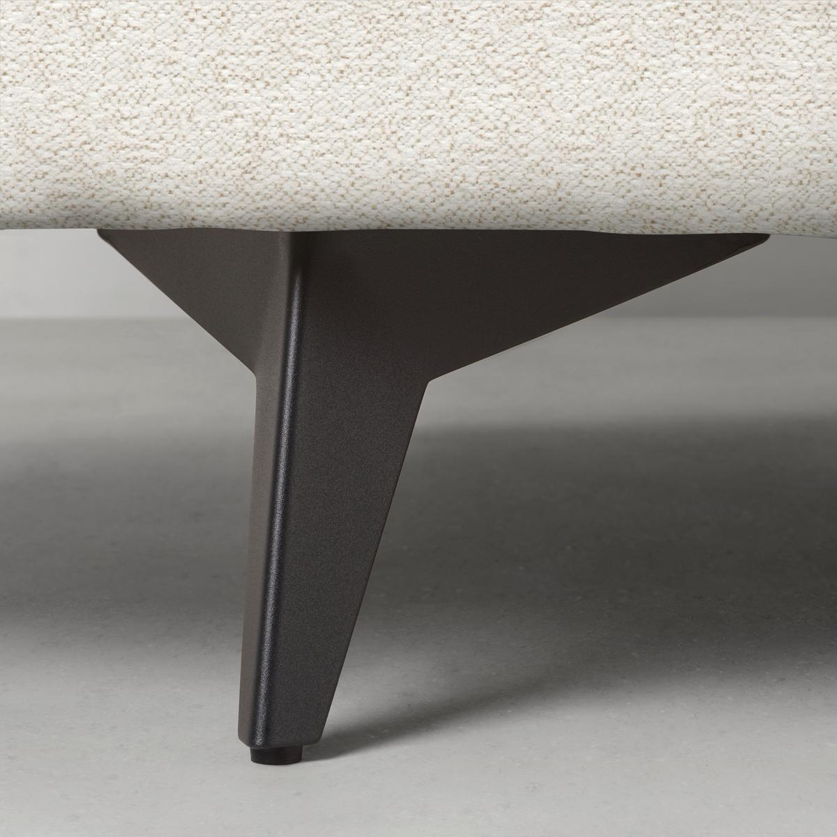 Ecksofa Axel Beige - Beige/Schwarz, MODERN, Textil/Metall (250/87/291cm) - Mömax