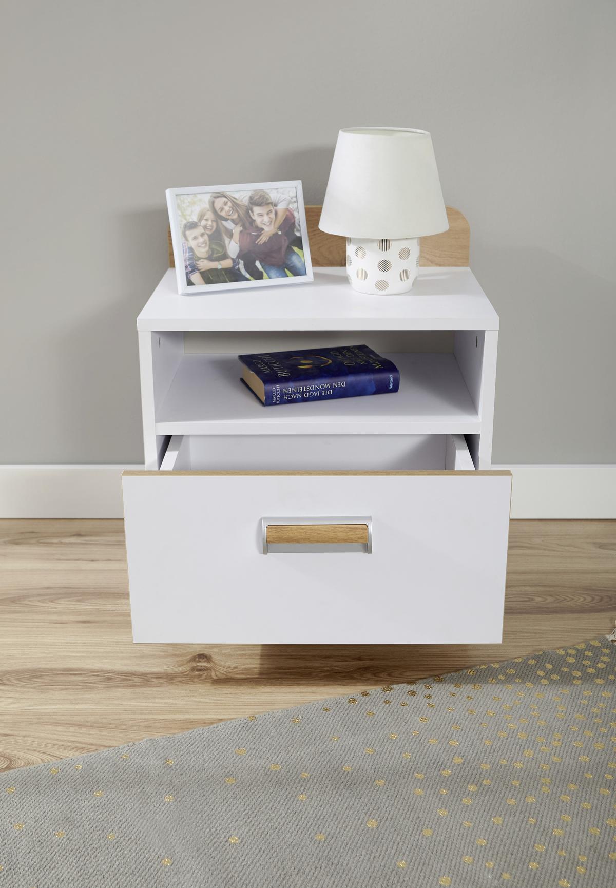 Jugendzimmer Lori 6-tlg. Holz Weiß - Eschefarben/Birkefarben, MODERN, Holz/Holzwerkstoff (80/190cm) - MID.YOU