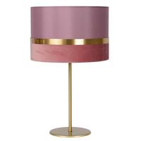 Tischleuchte 10509/81/66 Extravaganza Tusse - Pink/Goldfarben, Design, Textil/Metall (30/30/50cm) - Lucide