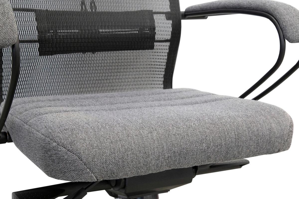 Chefsessel Zora I Comfort in Dunkelgrau - Dunkelgrau/Schwarz, MODERN, Textil/Metall (68/124-134/71cm) - Premium Living