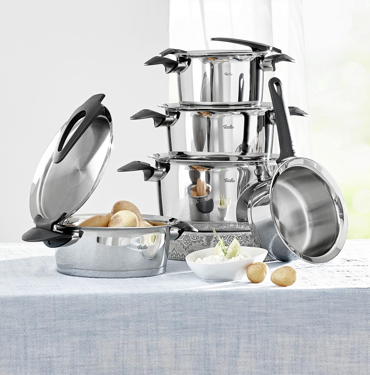 ZESTAW GARNKÓW 1611805000 FISSLER - kolor srebrny, Basics, metal - Fissler
