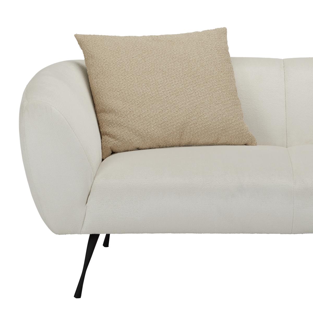 Ecksofa In Beige - Beige/Schwarz, Lifestyle, Textil/Metall (273/74/165cm) - Mömax