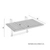 BALKONGBORD HELENA - akaciefärgad/guldfärgad, Modern, metall/trä (65/38/45cm) - Bessagi Garden
