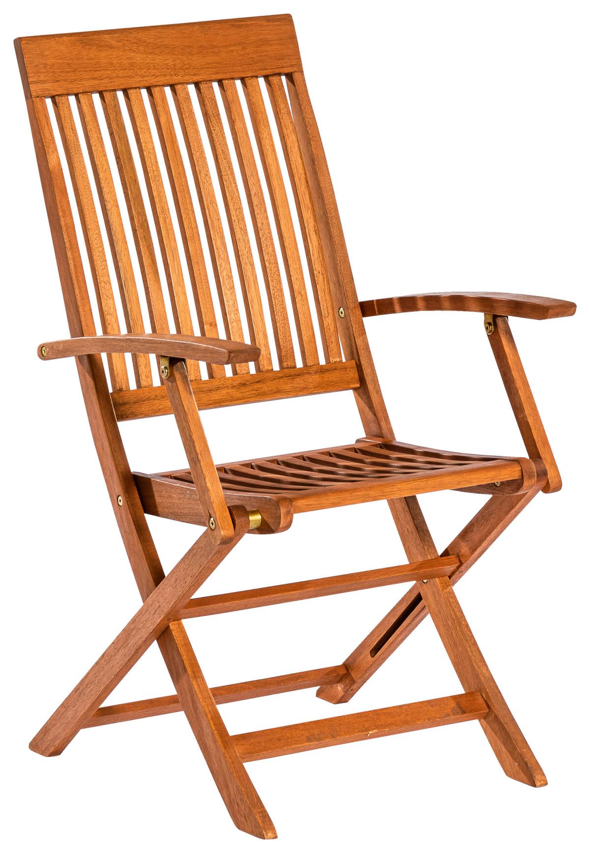 Gartensessel Comodoro Eukalyptusholz Naturfarben - Naturfarben, KONVENTIONELL, Holz (55,5/101cm) - Gardenson