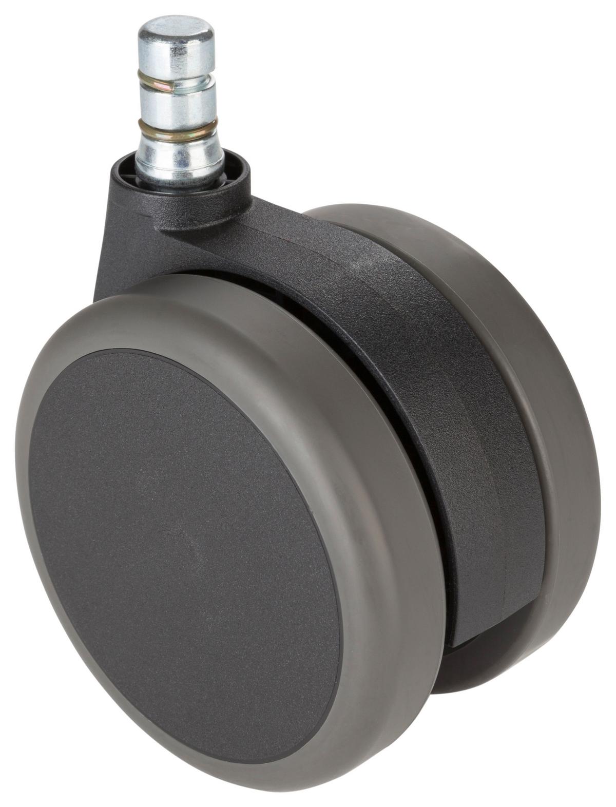 Set Kolesc Za Vrtljivi Stol Rolo No-Noise, Črna, 5-Delni - siva/črna, Basics, kovina/umetna masa (5,2/8,3/7,5cm) - MID.YOU