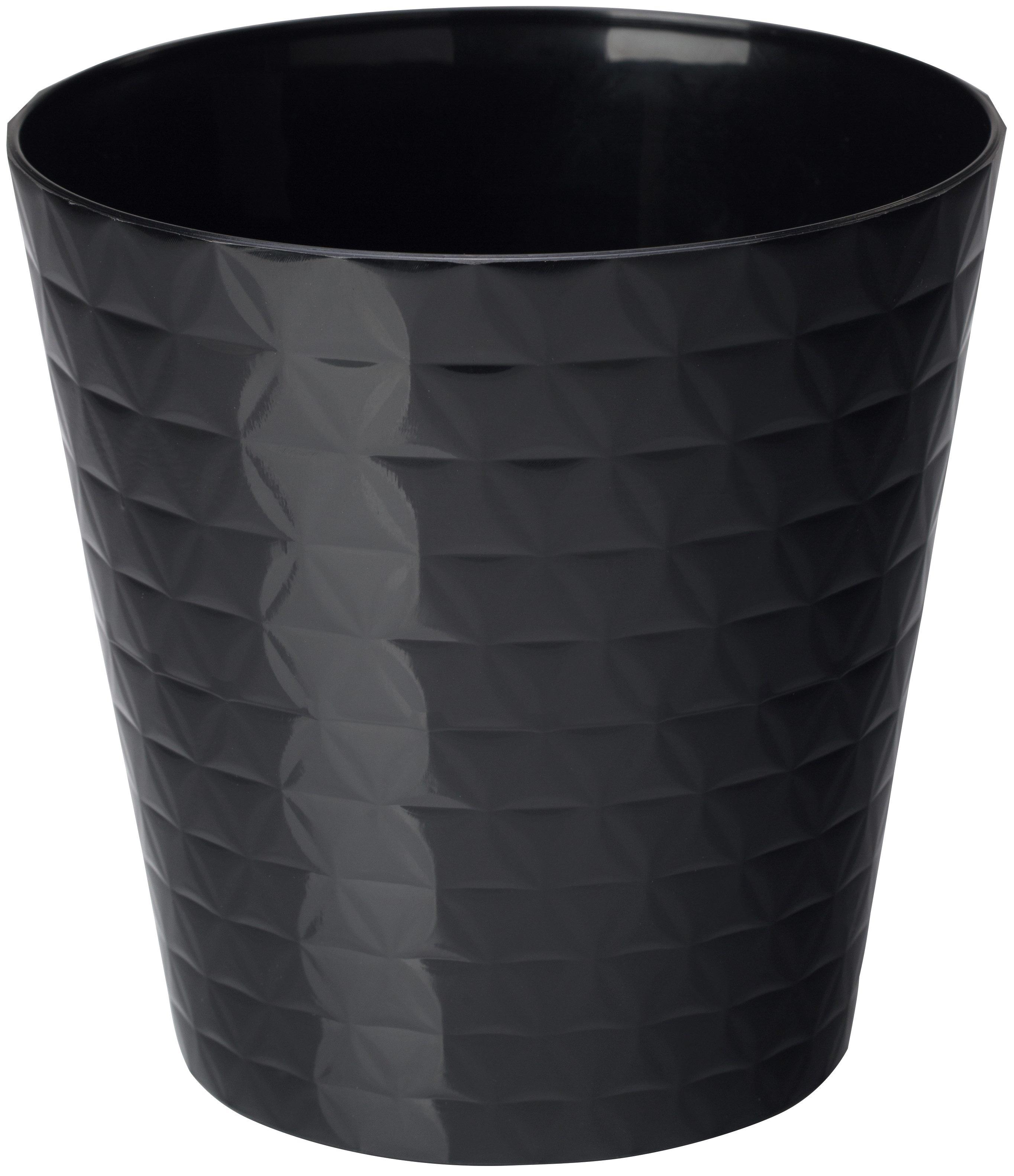 Übertopf Brilliant 17 Schwarz Ø ca. 17cm - Schwarz, KONVENTIONELL, Kunststoff (17/17cm) - Mömax