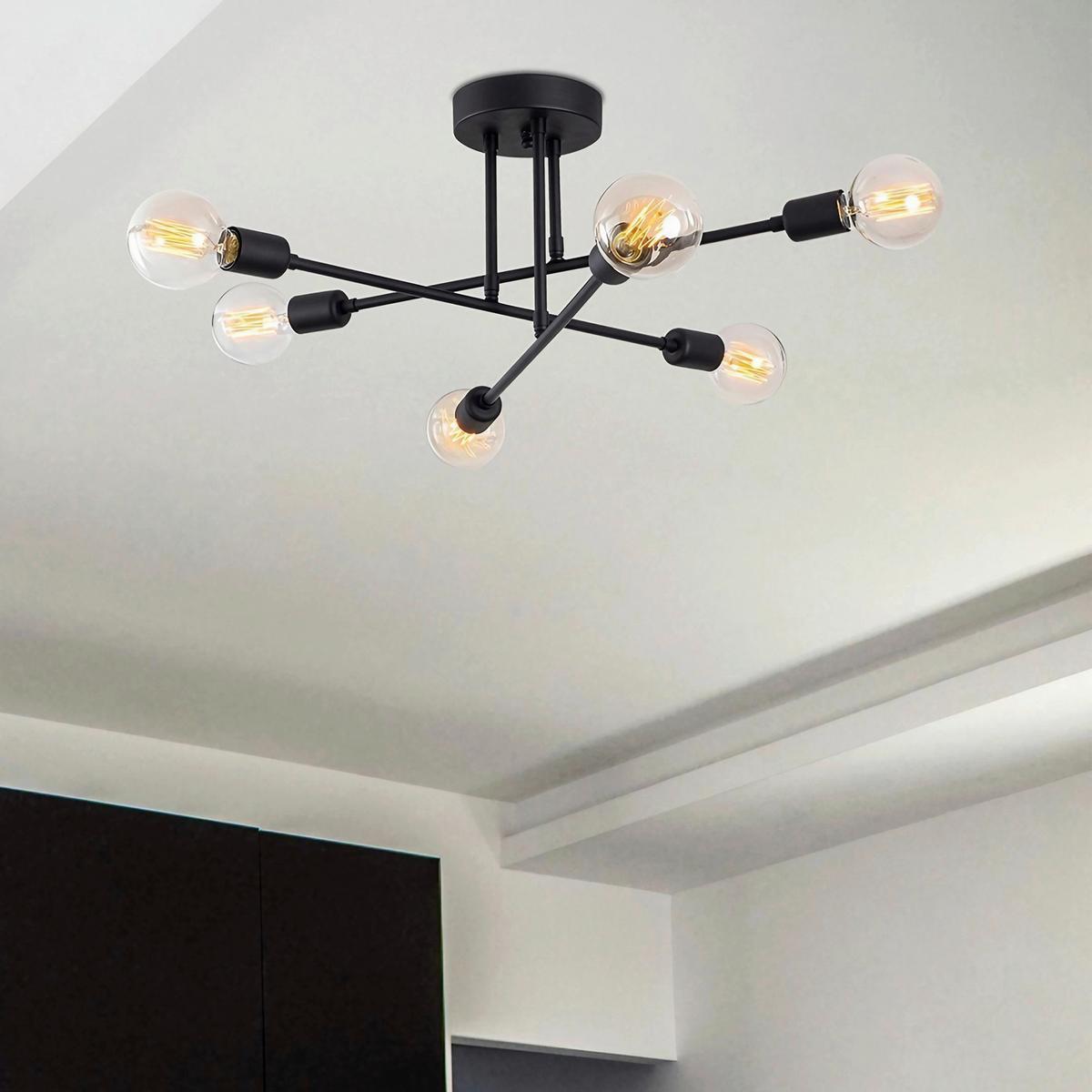 LAMPA WISZĄCA FLOWER - 174-AV - czarny, Design, metal (64/30cm) - P & B