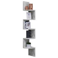 Kotni Regal Mintis, Siva - siva, Basics, leseni material (19,6/123,6/19,6cm) - MID.YOU