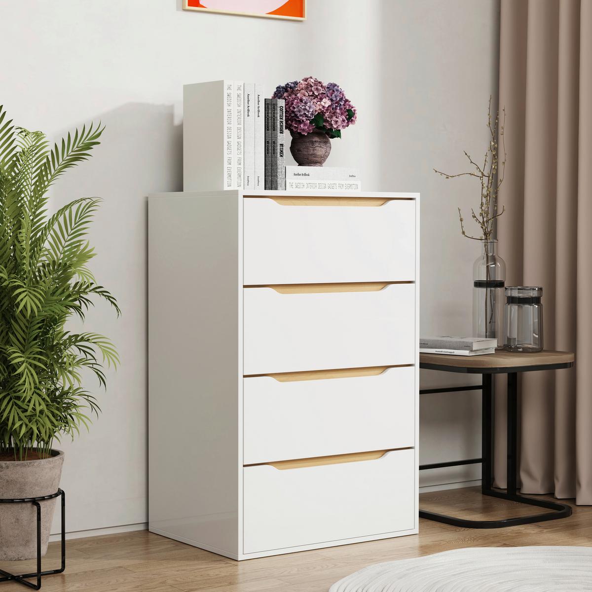 KOMMODE MALIRA XL - Honigeiche/Weiss, Design, Holzwerkstoff (65/102/48cm) - MID.YOU