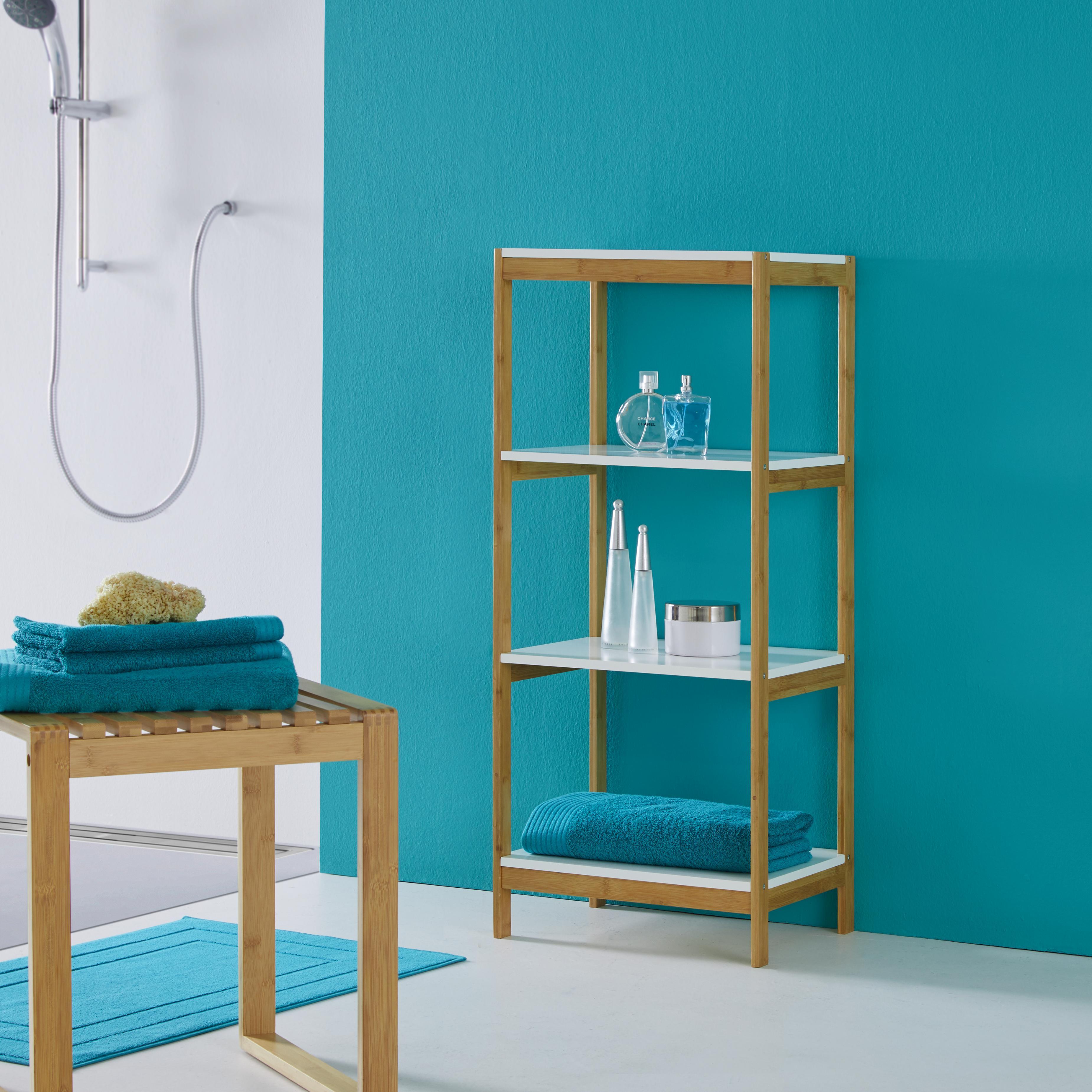 Regal in Buchefarben/Weiß 'Mirella' - Buchefarben/Weiß, MODERN, Holz (40/95/30cm) - Bessagi Home