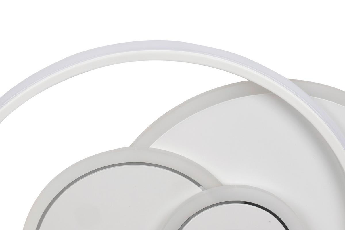 LAMPA SUFITOWA LED LUCCA - biały, Trend, tworzywo sztuczne/metal (50,3/42,5/6cm) - Novel