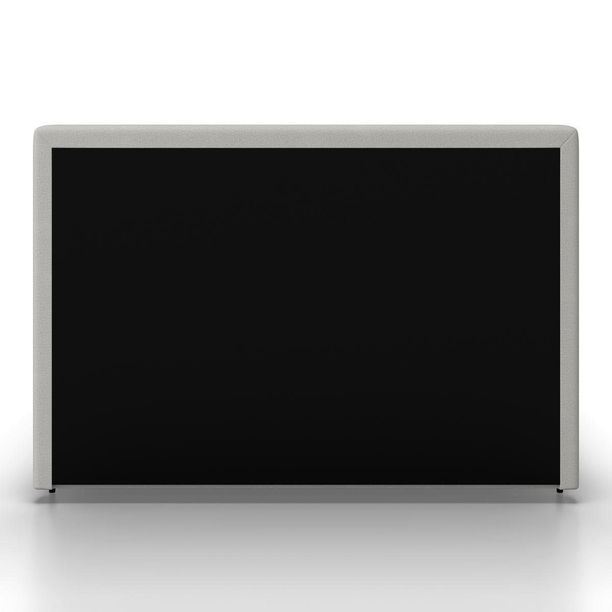 Boxbett Nevada ca. 180x200 cm Hellgrau mit Topper - Hellgrau/Schwarz, Modern, Holz/Textil (180/200cm) - Bessagi