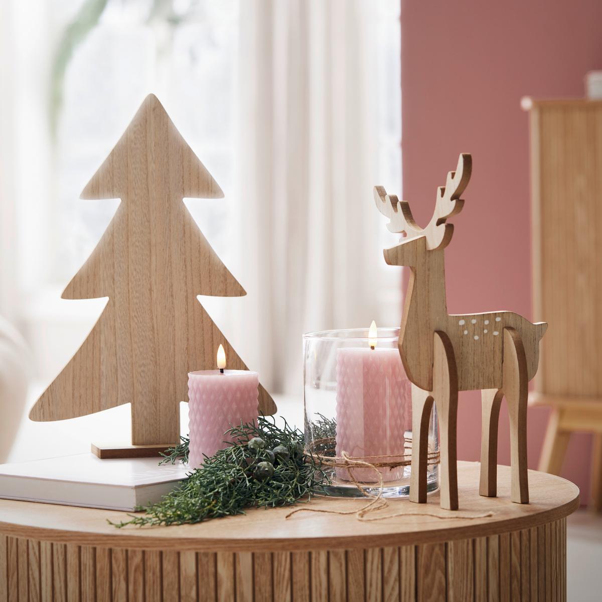 Dekorentier Rugen Naturfaben - Naturfarben, KONVENTIONELL, Holzwerkstoff (17/30/17cm) - Modern Living