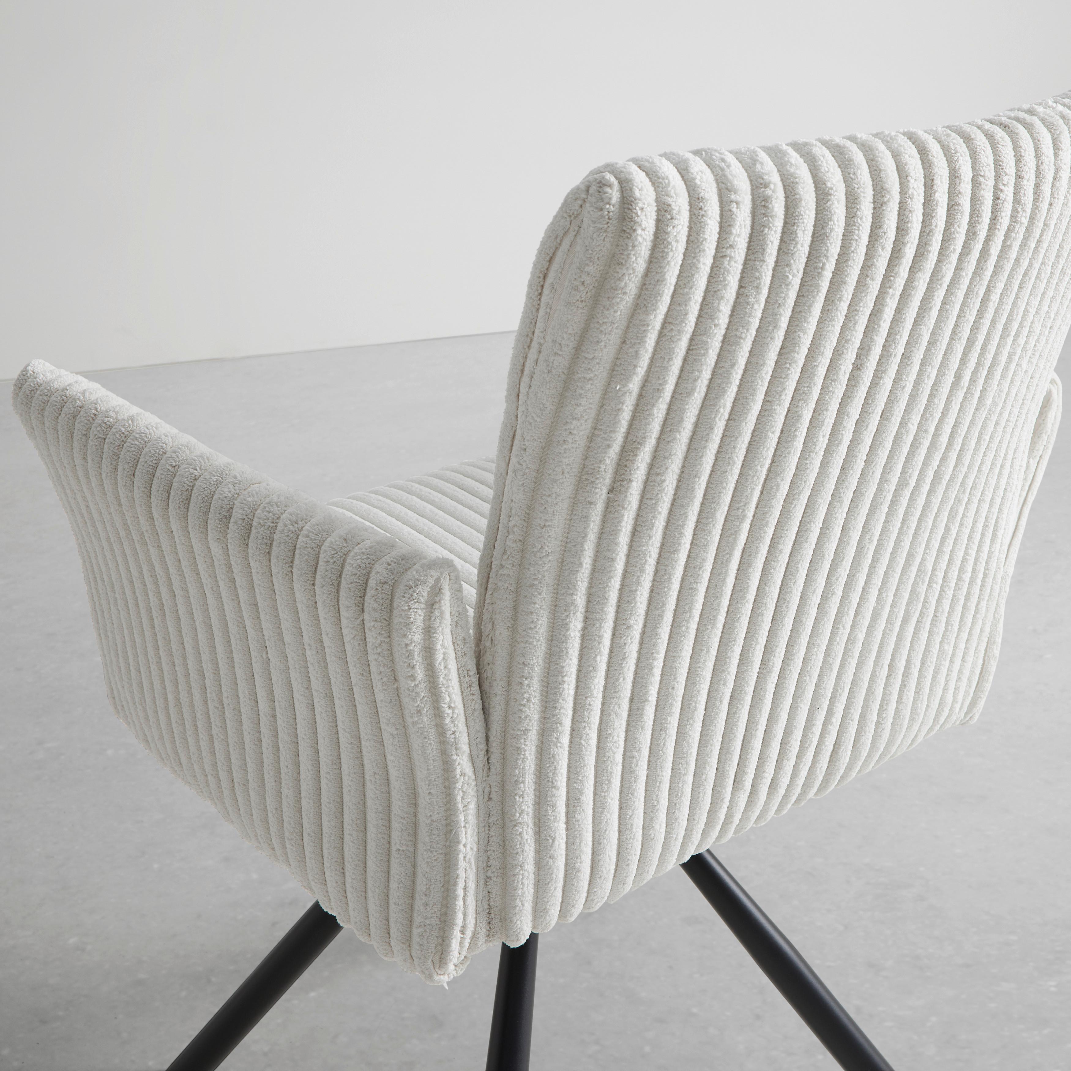 STOL MED ARMSTÖD JADE - beige/svart, Modern, metall/trä (64/87/63cm) - Bessagi Home