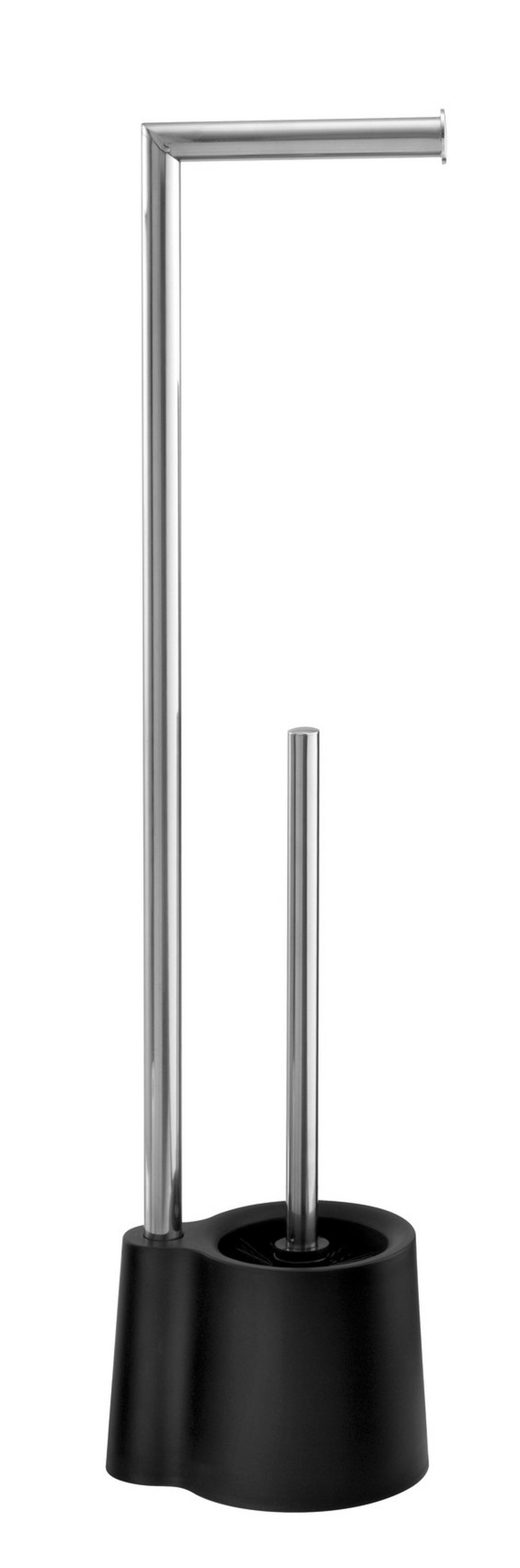 Garnitura Toaletne Četke Avola - srebrne boje/crna, Konvencionalno, metal/plastika (13/70/16cm) - Wenko