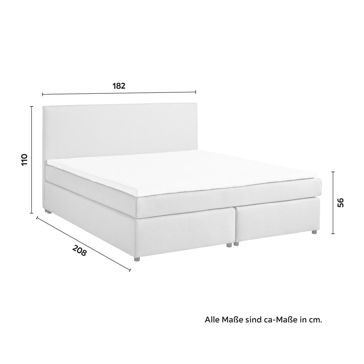 Postelja Boxspring Florinda, Bež, Z Nadvložkom, 180x200 - črna/bež, Moderno, umetna masa/tekstil (180/200cm) - Bessagi Home