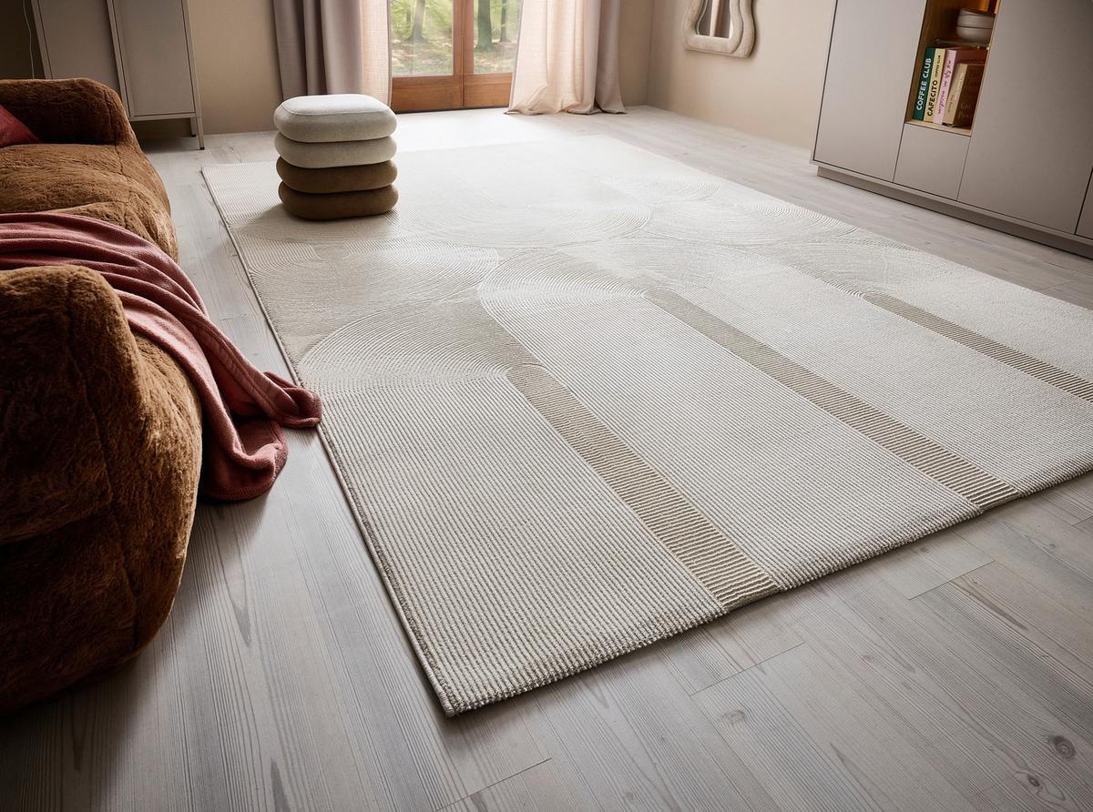 Webteppich Leonie Creme ca. 160x230cm - Creme, KONVENTIONELL, Textil (160/230cm) - Mömax