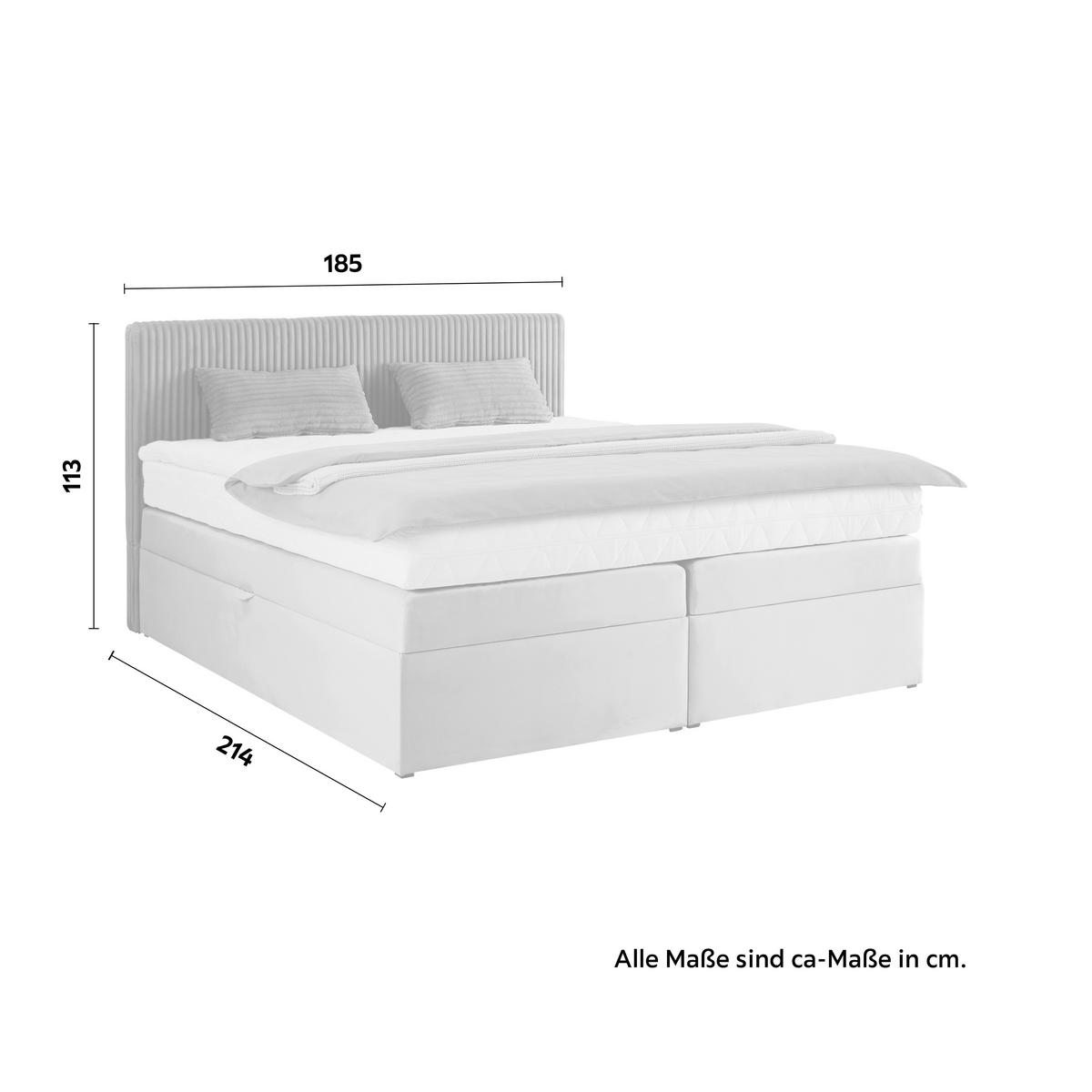 Boxspringbett Rossa in Braun ca. 180x200cm - Schwarz/Braun, KONVENTIONELL, Holzwerkstoff/Kunststoff (180/200cm) - Mömax