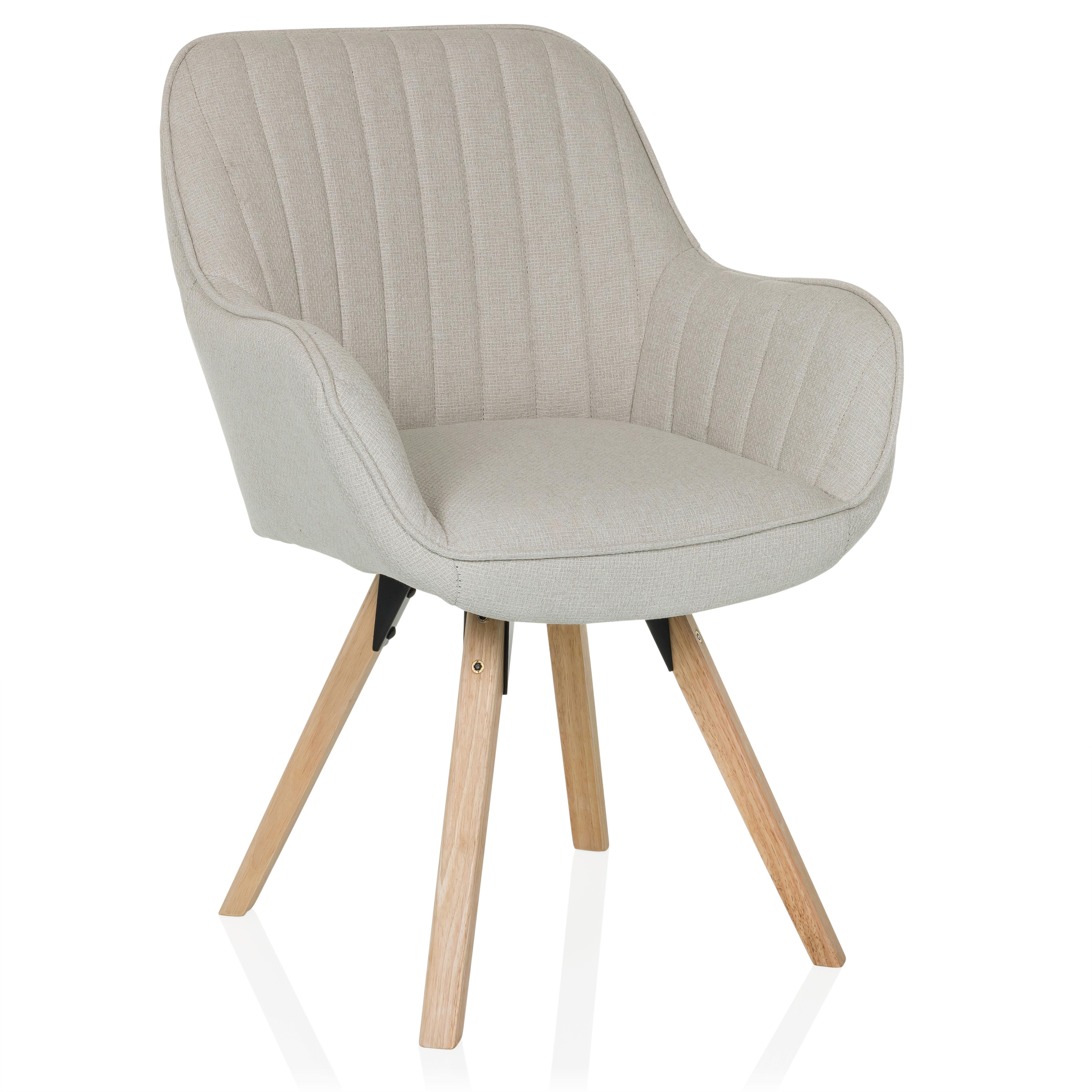 Naslanjač Scandi Soft, Krem Barva - krem barve/barve bukve, Moderno, tekstil/les (56/84/62cm) - MID.YOU