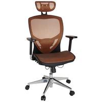 Pisarniški Stol Venus One, Oranžna - srebrne barve/črna, Basics, kovina/umetna masa (61/148/48cm) - MID.YOU