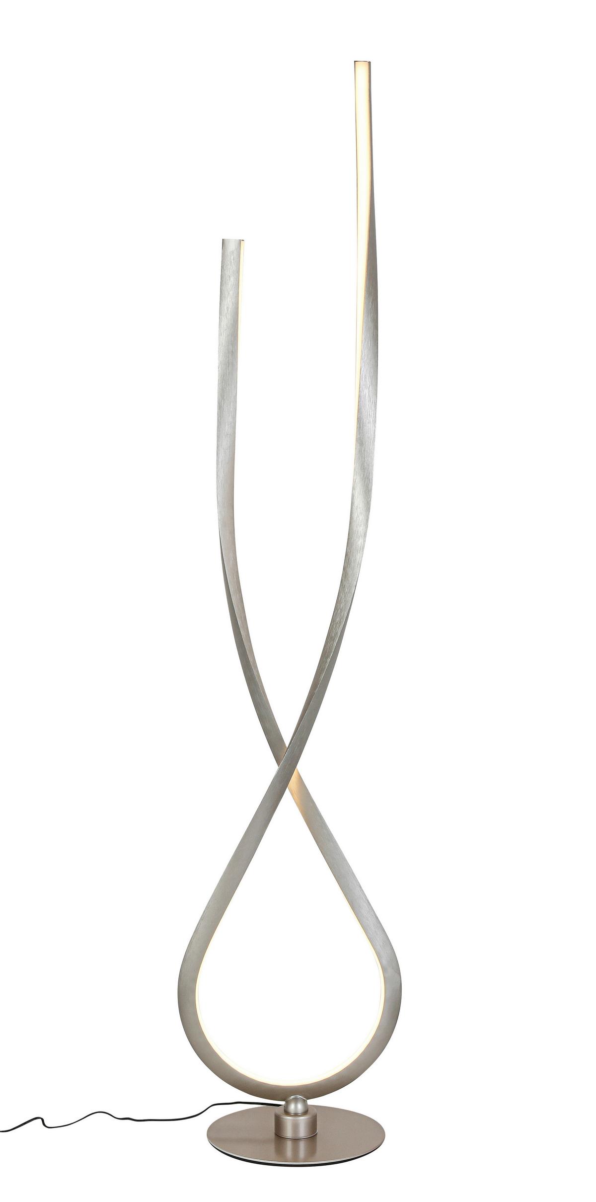 LED-Stehleuchte Kui Champagnerfarben max. 48 Watt - Champagner/Schwarz, MODERN, Kunststoff/Metall (26l)