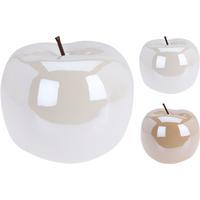 Măr decorativ cca. 7,5x7 cm Ember - alb/bej, Basics, ceramică (7,5/7cm)