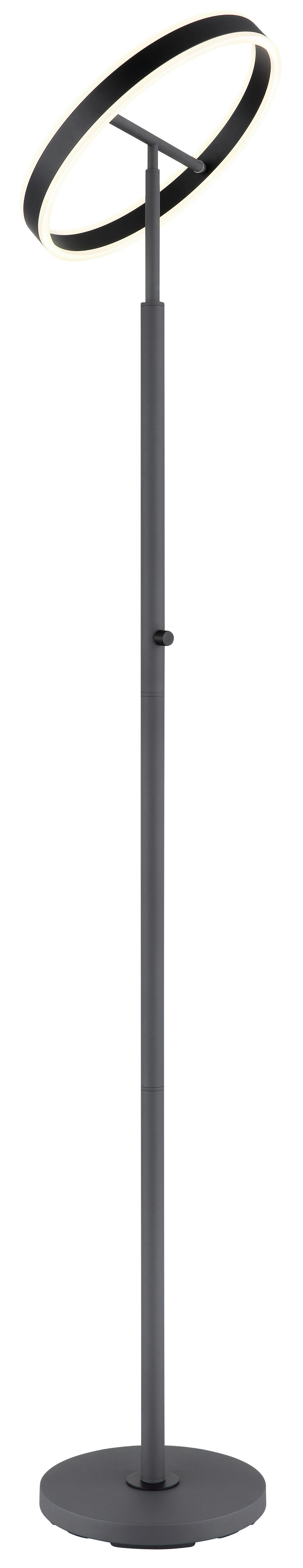 Led Podna Svjetiljaka Emanuel - bijela/crna, Design, metal/plastika (40/181cm) - Globo
